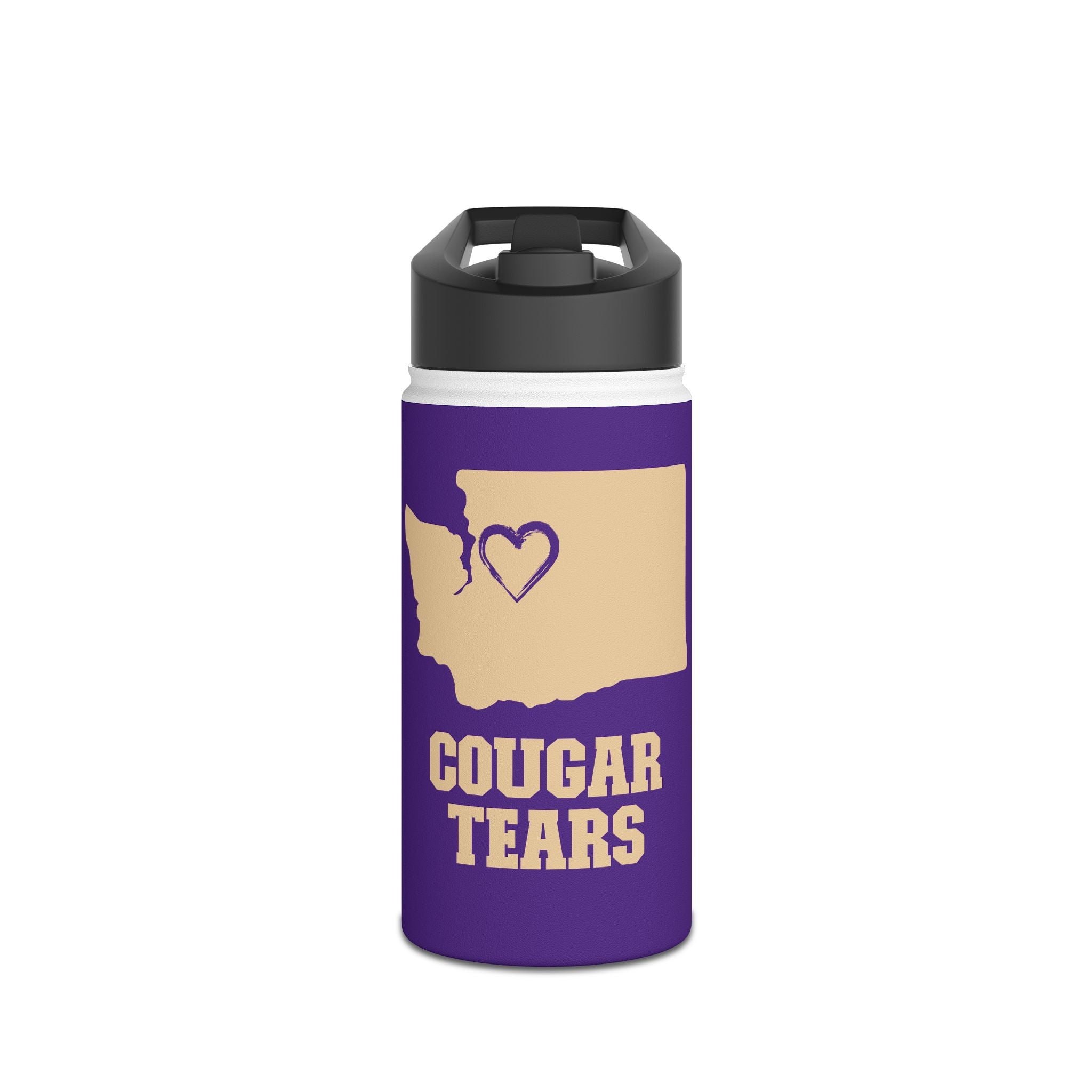 Cougar Tears - Purple Stainless Steel Water Bottle, Standard Lid