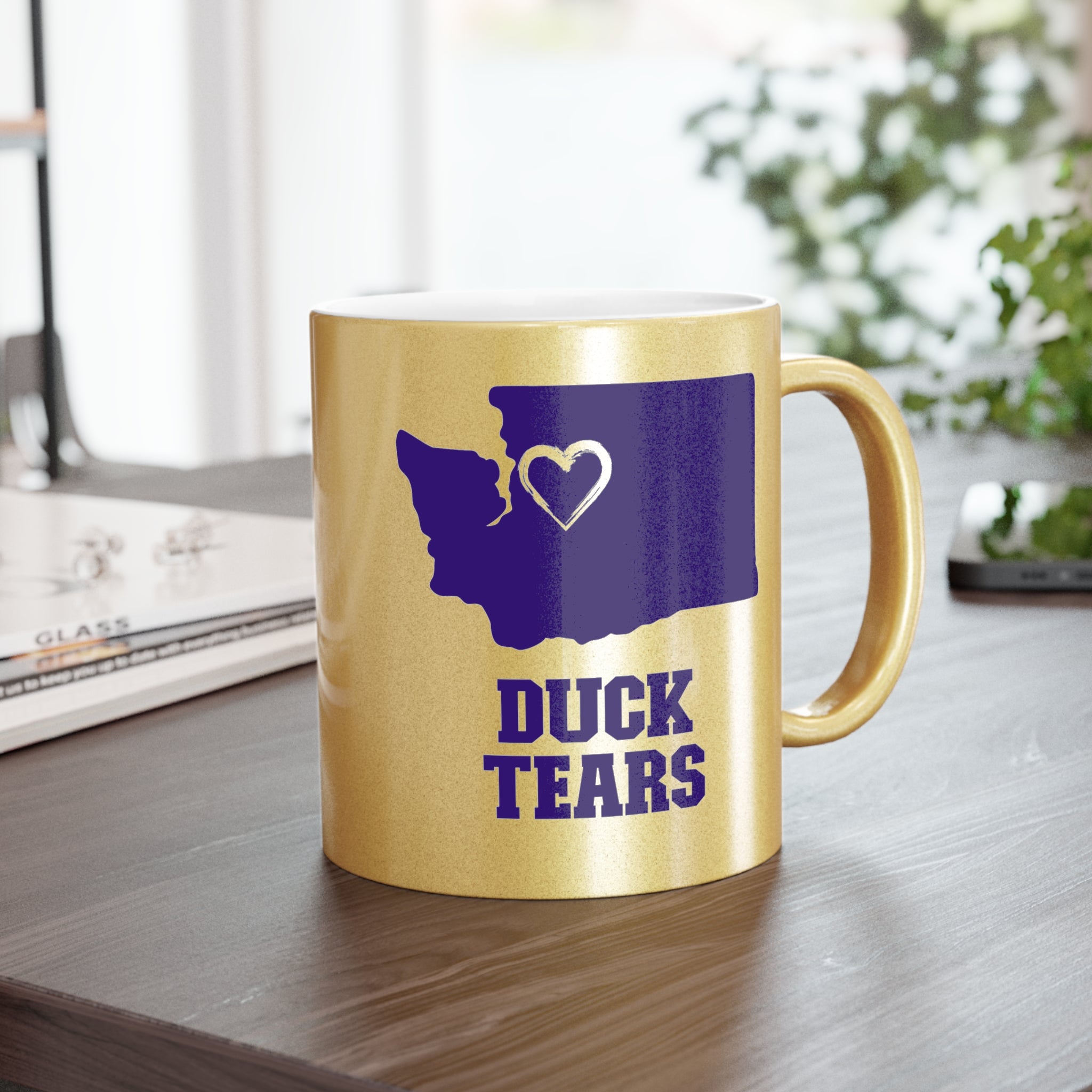 Duck Tears Metallic Gold Mug