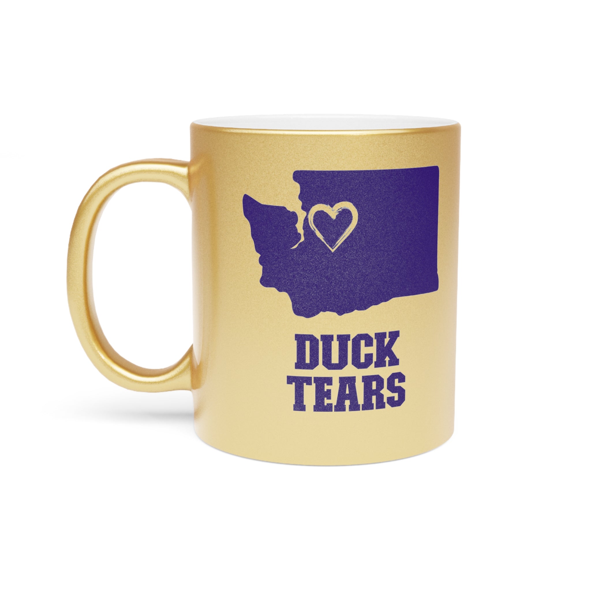 Duck Tears Metallic Gold Mug