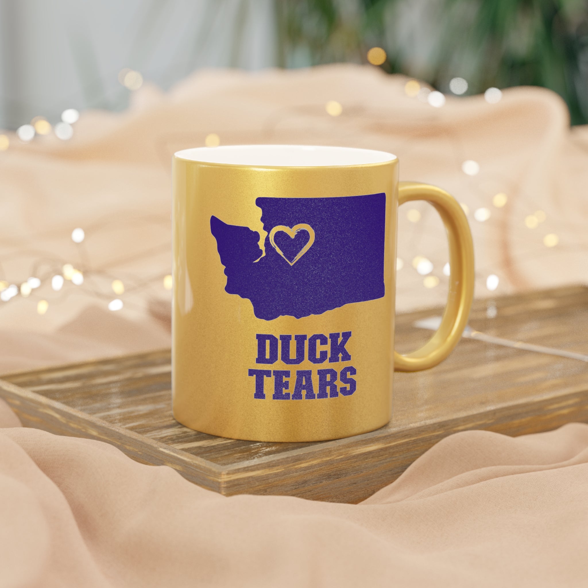 Duck Tears Metallic Gold Mug